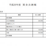 月別預金出納帳